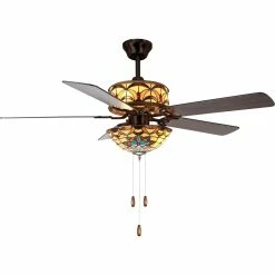 Discount ⭐ Dale Tiffany Wyndover Tiffany 33.5 In. Ceiling Fan With Remote 🎁