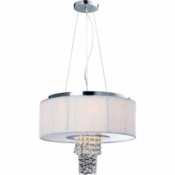 Promo ✔️ Artiva USA Adrienne 6 Light Chrome Crystal Chandelier ⌛