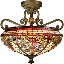 Top 10 💯 Dale Tiffany Baroque Tiffany Semi Flushmount 🥰