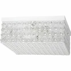 Best deal ✔️ Elegant Designs Elipse Crystal 2 Bulb Flush Mount Light 13 X 13 X 6.5 ⭐