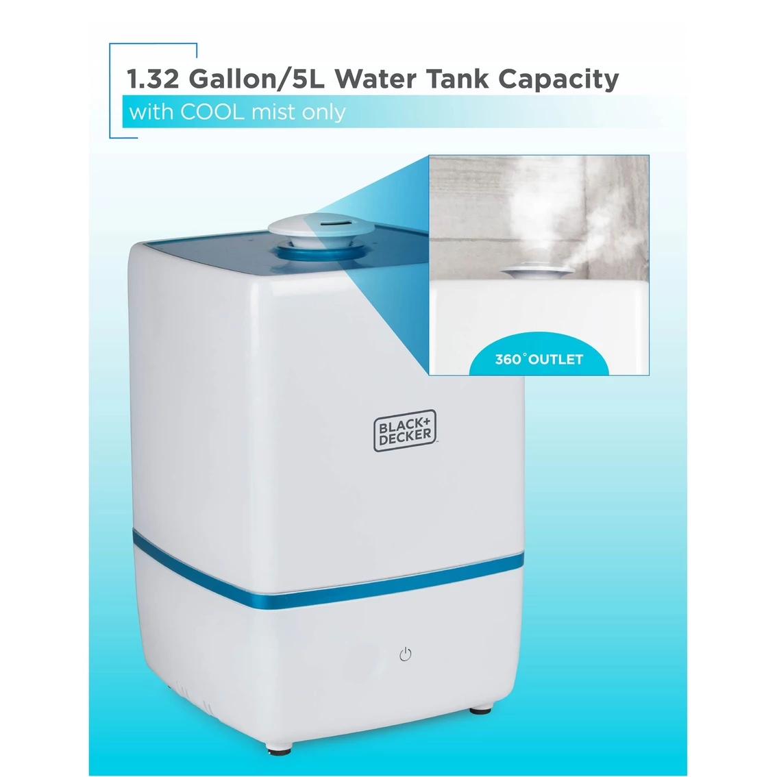Wholesale ⭐ Black + Decker 1.32 Gallon Ultrasonic Humidifier 🔥 - Image 2