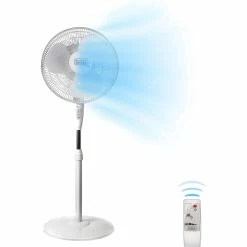 Outlet 🎉 Black + Decker 16 In. Stand Fan With Remote And Round Base 🧨