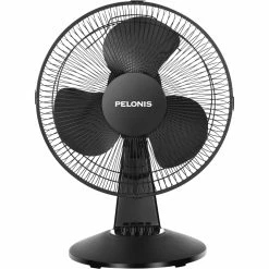 Promo 👍 Pelonis 12 In. 3 Speed Black Table Fan 🥰