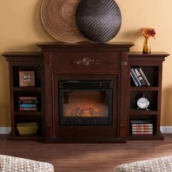 Cheapest ⌛ SEI Tennyson Electric Fireplace With Bookcases ⭐