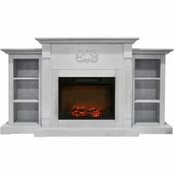 Brand new 👍 Cambridge Sanoma 72 In. Electric Fireplace With Built In Bookshelves ⌛