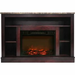 Budget ⭐ Cambridge Seville 47 In. Electric Fireplace Heater With Mahogany Mantel ✨