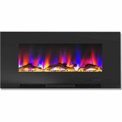 Top 10 🌟 Cambridge 42 In. Wall Mount Electric Fireplace In Black With Multi Color Flames 🧨