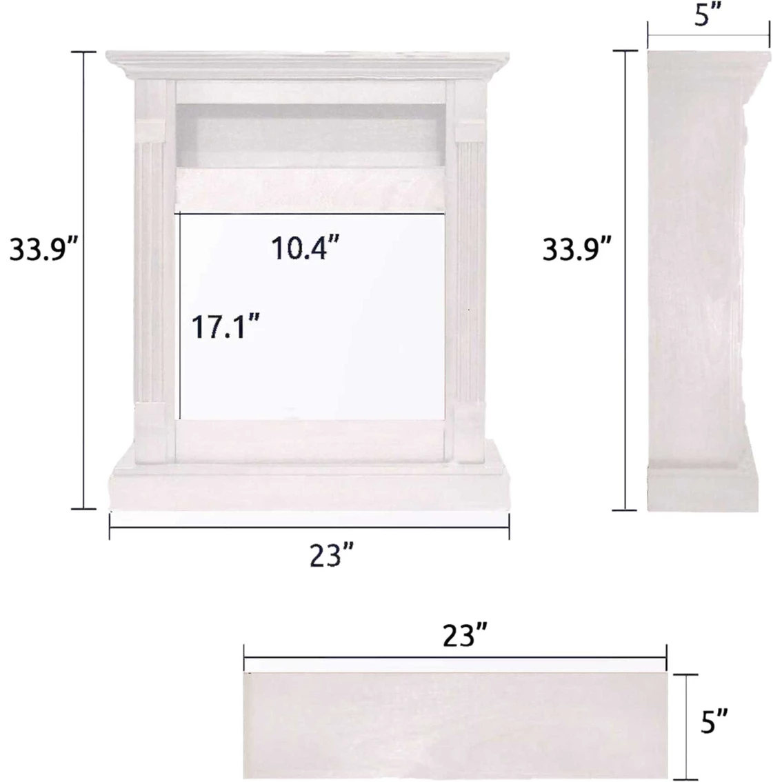 Best Pirce ๐งจ Cambridge Sienna 34 In. Electric Fireplace Multi Color LED Insert And White Mantel โ๏ธ - Image 4