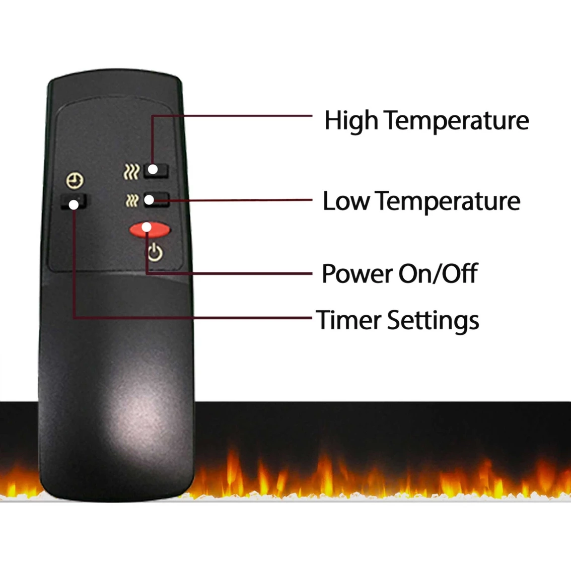 Best Pirce ๐งจ Cambridge Sienna 34 In. Electric Fireplace Multi Color LED Insert And White Mantel โ๏ธ - Image 5