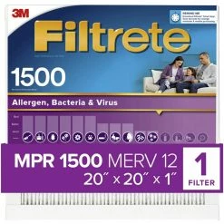 Best reviews of 🎉 3M Filtrete Allergen Bacteria And Virus 1500 MPR 20 In. X 20 In. X 1 In. Air Filter 🛒