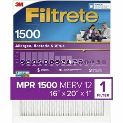 Buy 🤩 3M Filtrete Allergen Bacteria And Virus 1500 MPR 16 In. X 20 In. X 1 In. Air Filter 🌟